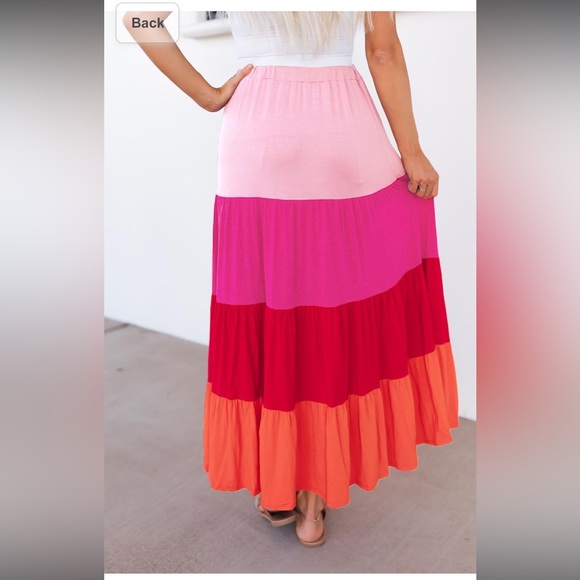 NWOT- Change of Heart Tiered Maxi Skirt - Picture 2 of 4